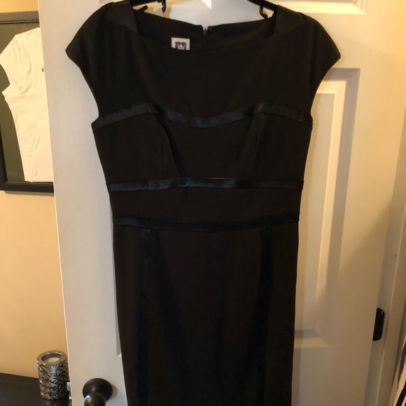 All black with black design dress formal/work - Picture 1 of 1